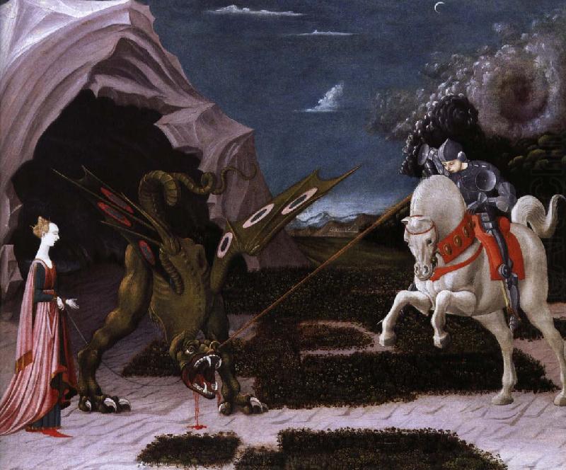 UCCELLO, Paolo sankt goran och draken china oil painting image